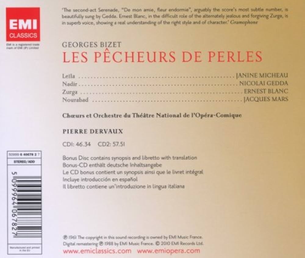 ビゼー:「真珠とり」 (DVD) [Import] (Bizet: Les Pecheurs de perles) Amazon.co.jp: Les Pecheurs De Perles: ミュージック